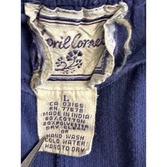 Vintage 90's April Cornell Blue Corduroy Straight Leg Pants Sz S High Waist - Picture 4 of 10